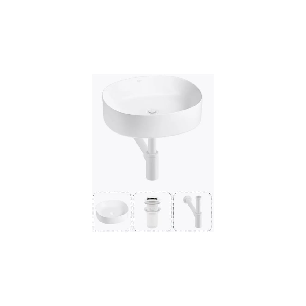 Изображение товара Набор 3 в 1 Wellsee Belle Spa 2.0 накладная раковина 45x42 см