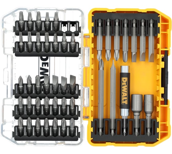 Изображение товара Набор бит Dewalt PH/SL/Sq/Torx, 25/51/89 мм, 45 шт., в кейсе DW2166