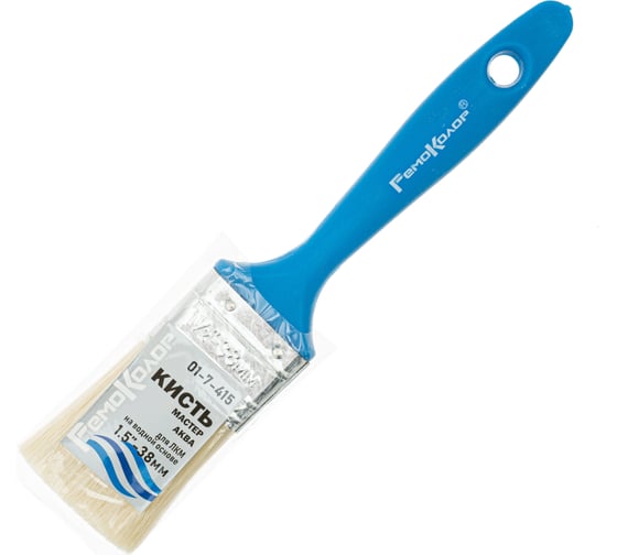 Изображение товара Плоская кисть РемоКолор Гамма Аква, 1.5-38 мм, 01-7-415