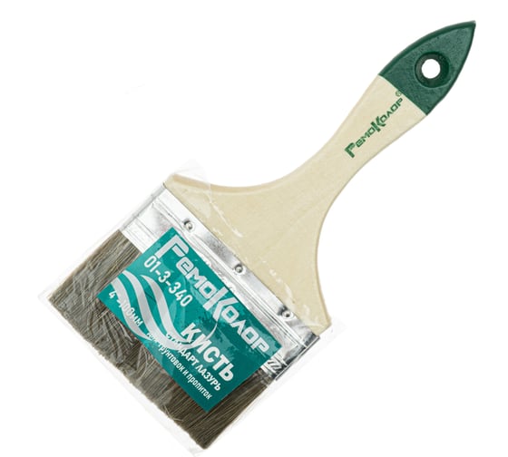 Изображение товара Плоская кисть РемоКолор Стандарт Лазурь, 4-100 мм, 01-3-340