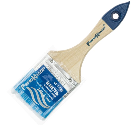 Изображение товара Плоская кисть РемоКолор Стандарт Аква, 2.5-63 мм, 01-1-525