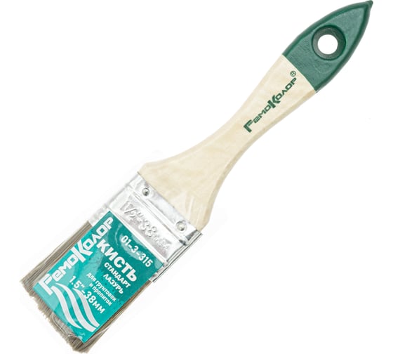 Изображение товара Плоская кисть РемоКолор Стандарт Лазурь, 1.5-38 мм, 01-3-315