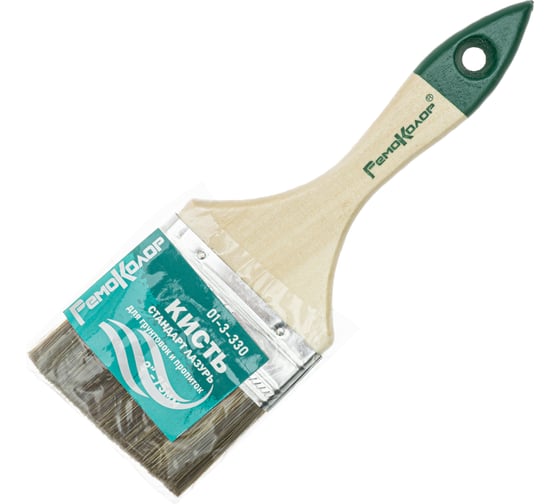 Изображение товара Плоская кисть РемоКолор Стандарт Лазурь, 3-75 мм, 01-3-330