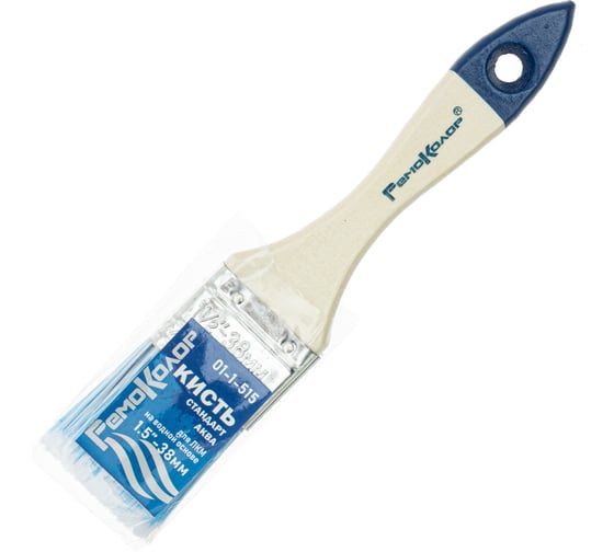 Изображение товара Плоская кисть РемоКолор Стандарт Аква, 1.5-38 мм, 01-1-515