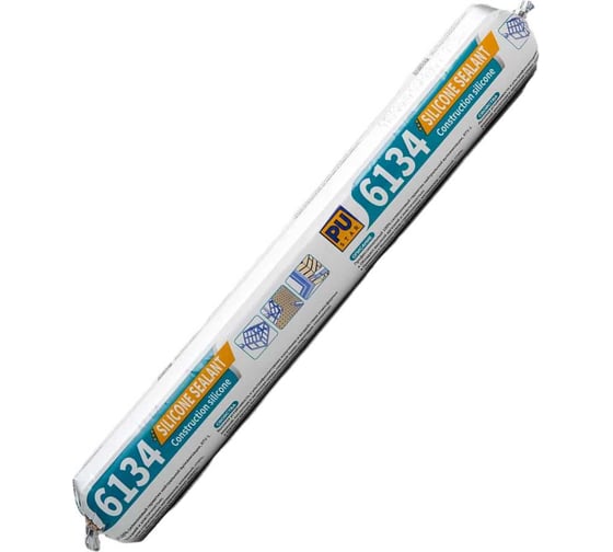Изображение товара Герметик силиконовый PUStar 6134 конструкционный, нейтральный, серый, 590 мл WS-6134-G