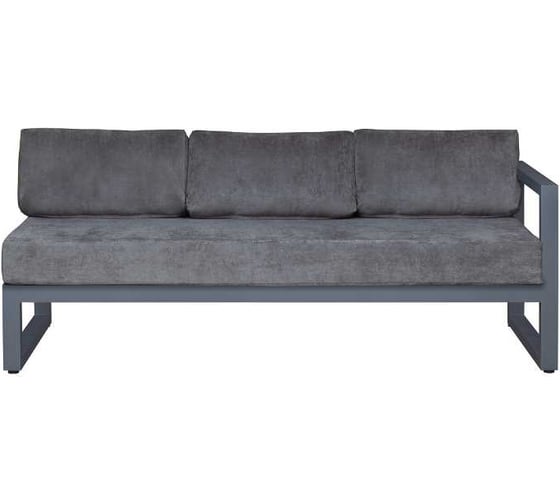 Изображение товара Диван уличный GreenWeen CAPRI модульный, с правым подлокотником, каркас алюминий, цвет серый, подушки велюр цвет темно-серый, 1900х750х770, GW-AL-CAPRI-SOFAM-R-1900G