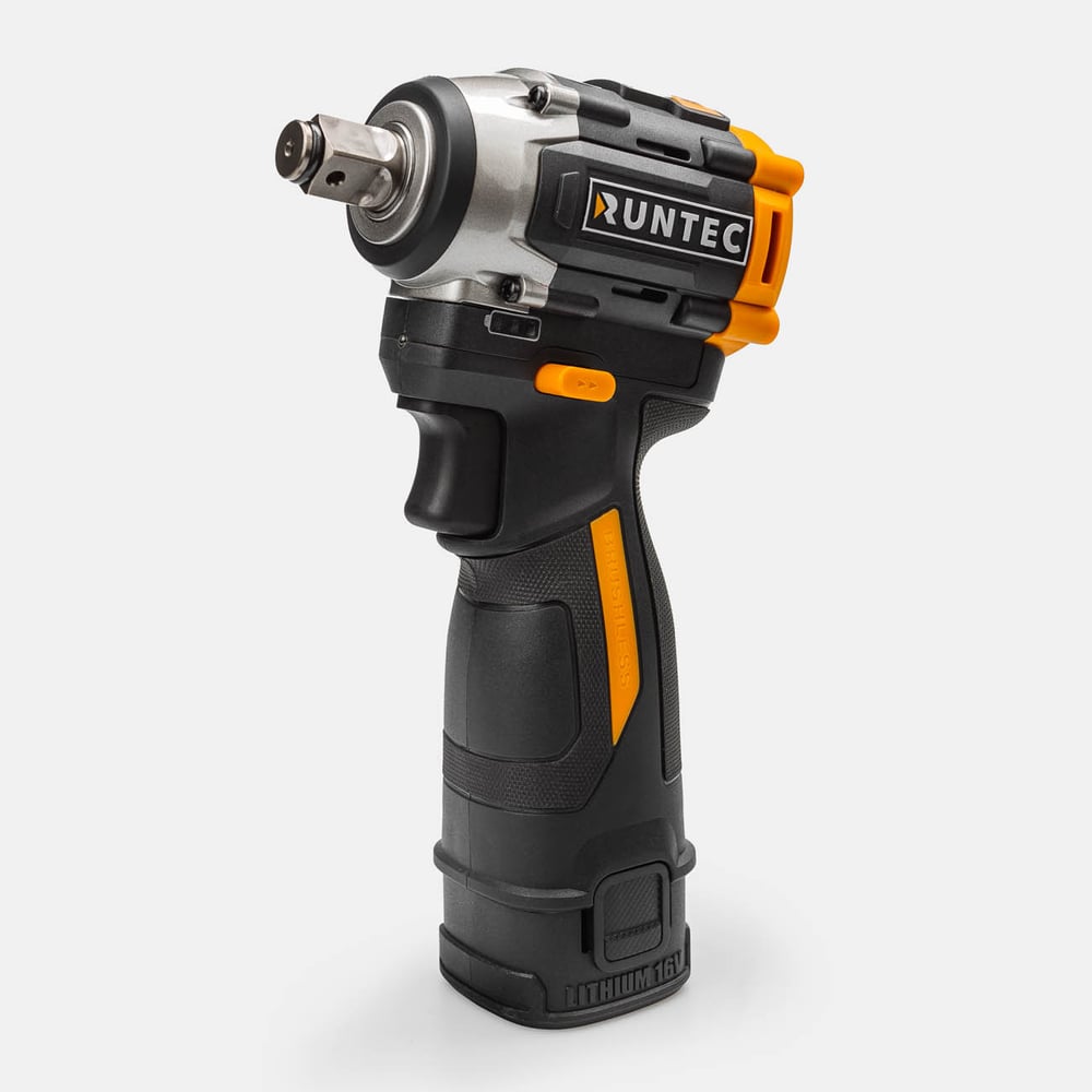 Изображение товара Аккумуляторный гайковерт ударный RUNTEC PRO 16В 200 Нм 2 аккумулятора