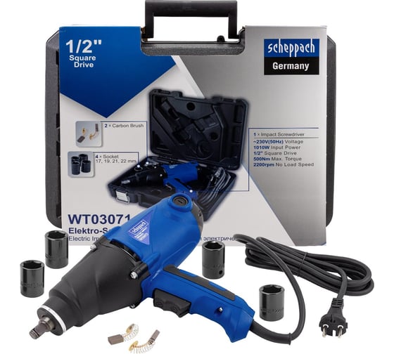 Изображение товара Гайковерт ударный Scheppach электрический 1/2, 1010W Sch-WT03071(62818)