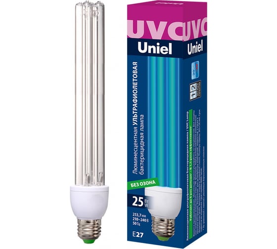 Изображение товара Энергосберегающая бактерицидная лампа Uniel UVCB/E27/CL ESL-PLD-25 UL-00007271