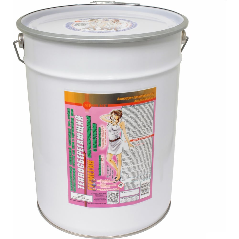 Изображение товара Герметик теплосберегающий Nippon Ace пеностекло 20л влагонепроницаемый
