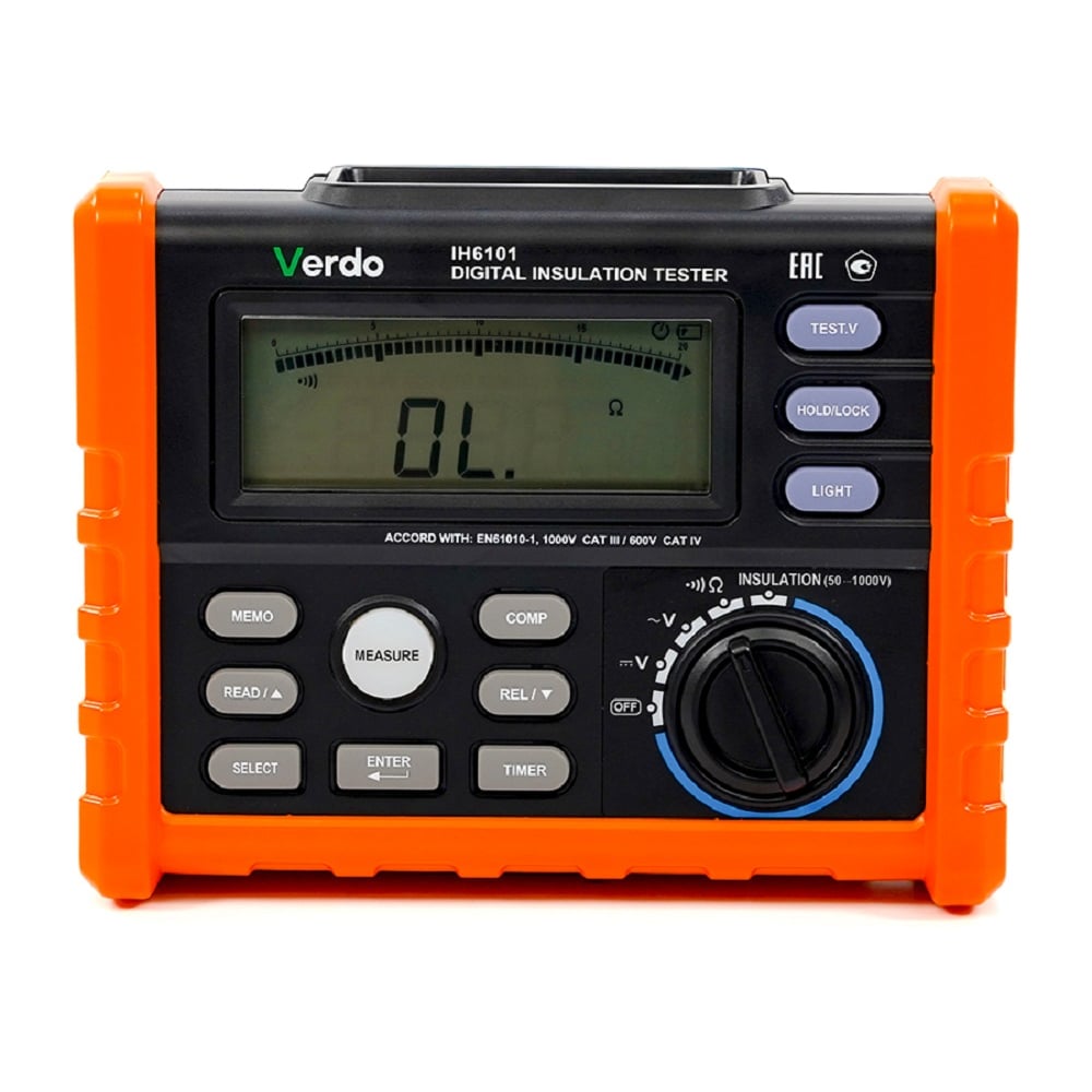Изображение товара Мегаомметр VERDO IH6101 для измерения сопротивления изоляции до 1000В