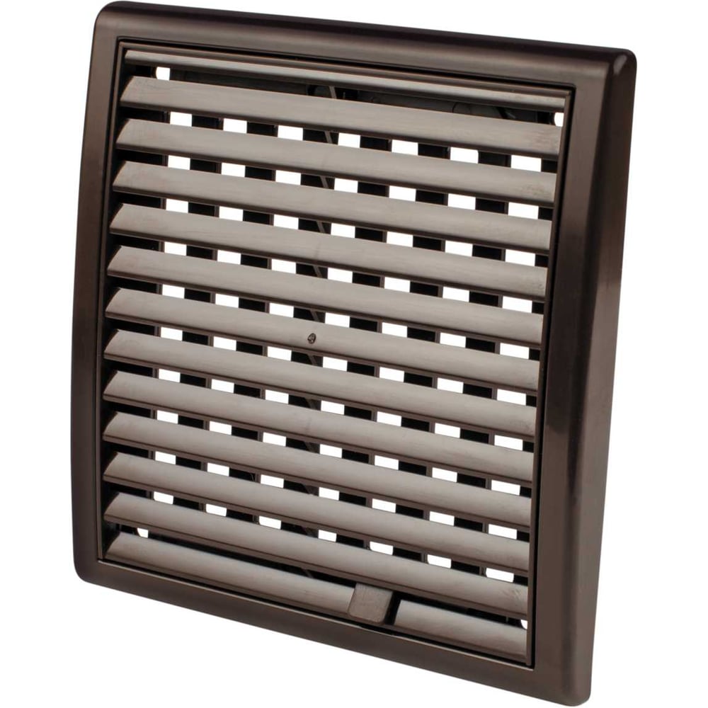 Изображение товара Решетка вентиляционная со шторкой коричневая 150х150 мм наружная
