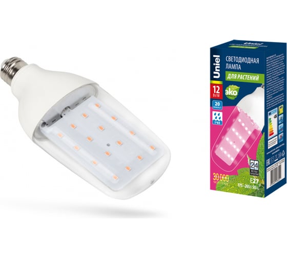 Изображение товара Светодиодная лампа Uniel 12W, SPBR, E27, CL PLP33WH LED-B82 UL-00007647