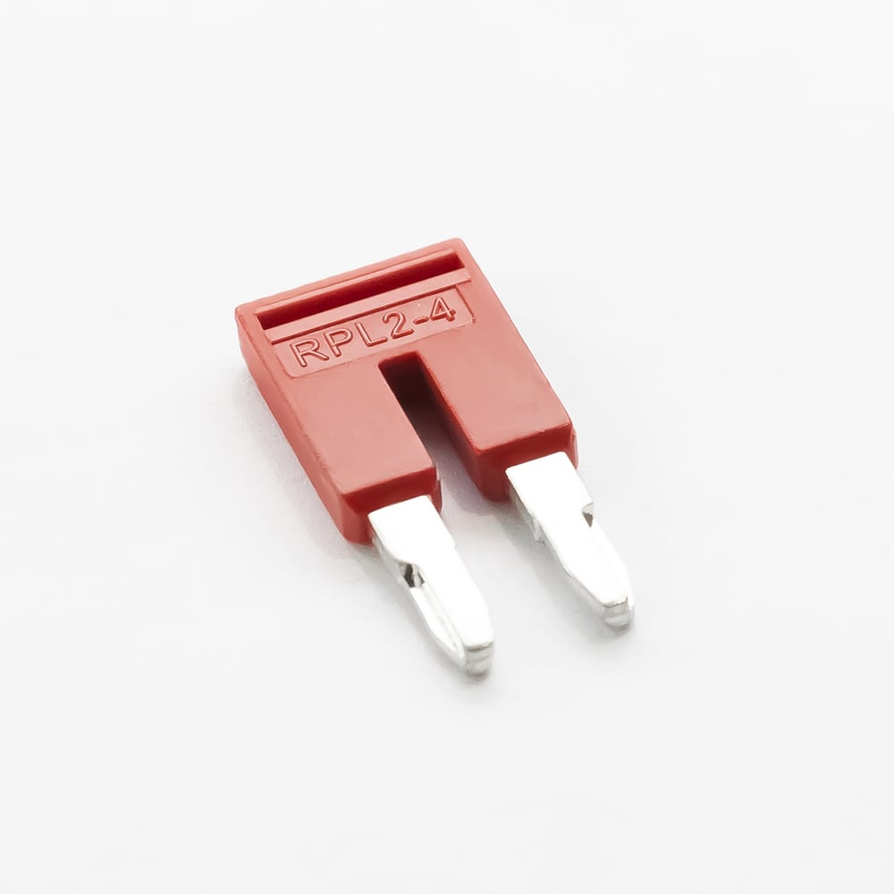 Изображение товара Клеммная перемычка KLR RPL 2-4 для пружинных и втычных клемм, 2 выводов, 4мм2, красная