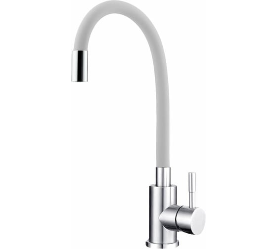 Изображение товара Смеситель для кухни TSARSBERG гибкий излив, белый тип ГОСТ См-МОЦБА TSB-114-W003