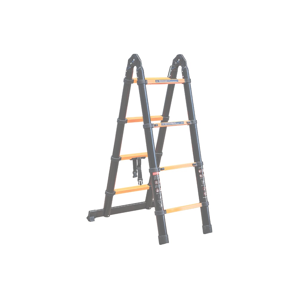 Изображение товара Телескопическая алюминиевая лестница ISMA 1.3+1.3 м 8 ступенек