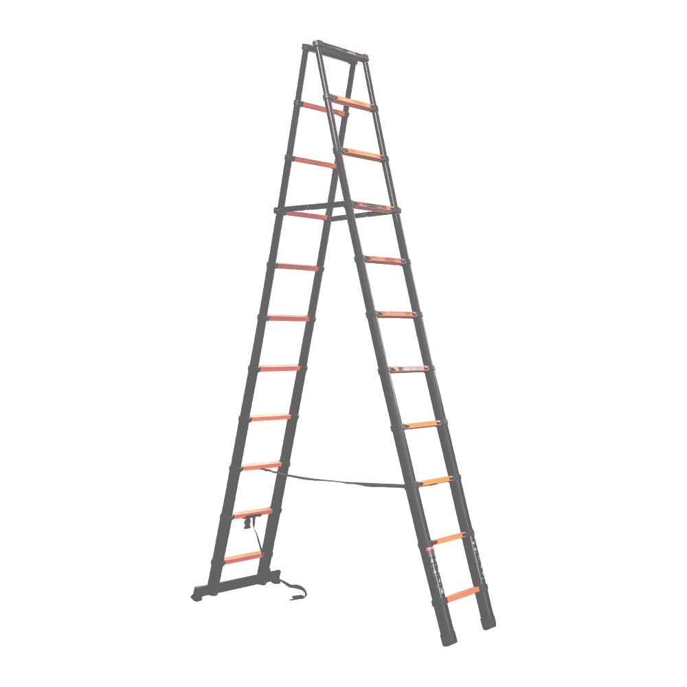 Изображение товара Телескопическая алюминиевая стремянка ISMA UP320-2, 3.2 м, 22 ступени