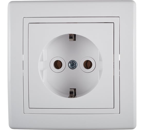 Изображение товара Розетка Aling-conel PRESTIGE 16A 250В с поликарбонатовой вставкой, белая 113025 630.00