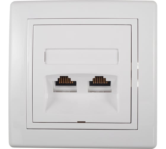 Изображение товара Коммуникационная двойная розетка Aling-conel PRESTIGE RJ45 Cat6 UTP, белая 615.00 113032