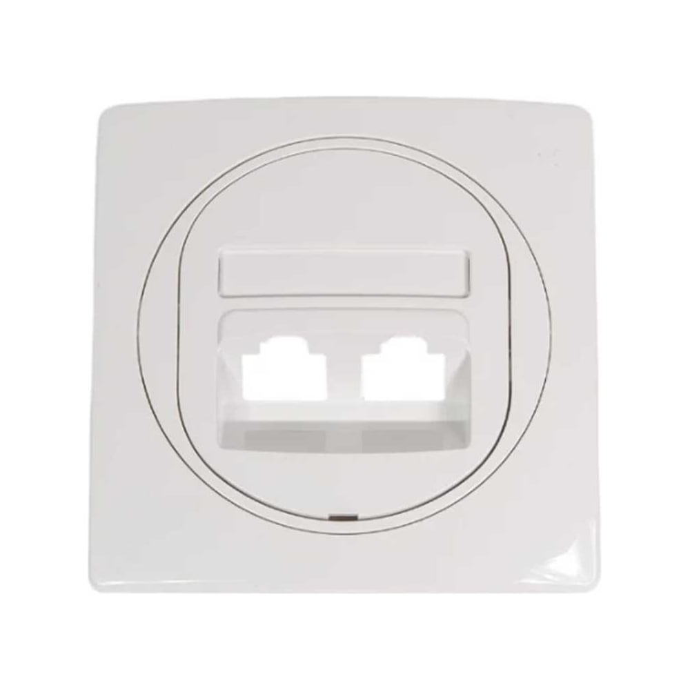 Изображение товара Коммуникационная двойная розетка Aling-conel PRESTIGE RJ45 Cat6 FTP, белая 615S.000 114015 Изображение товара Коммуникационная двойная розетка Aling-conel PRESTIGE RJ45 Cat6 FTP, белая 615S.000 114015