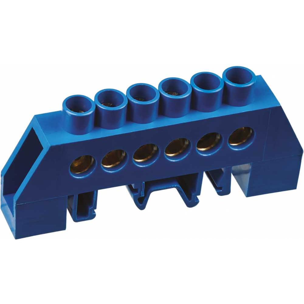 Изображение товара Шина нулевая ОНЛАЙТ 90 741 OBB-I812-6DP-B для DIN-рейки 6 проводников латунь