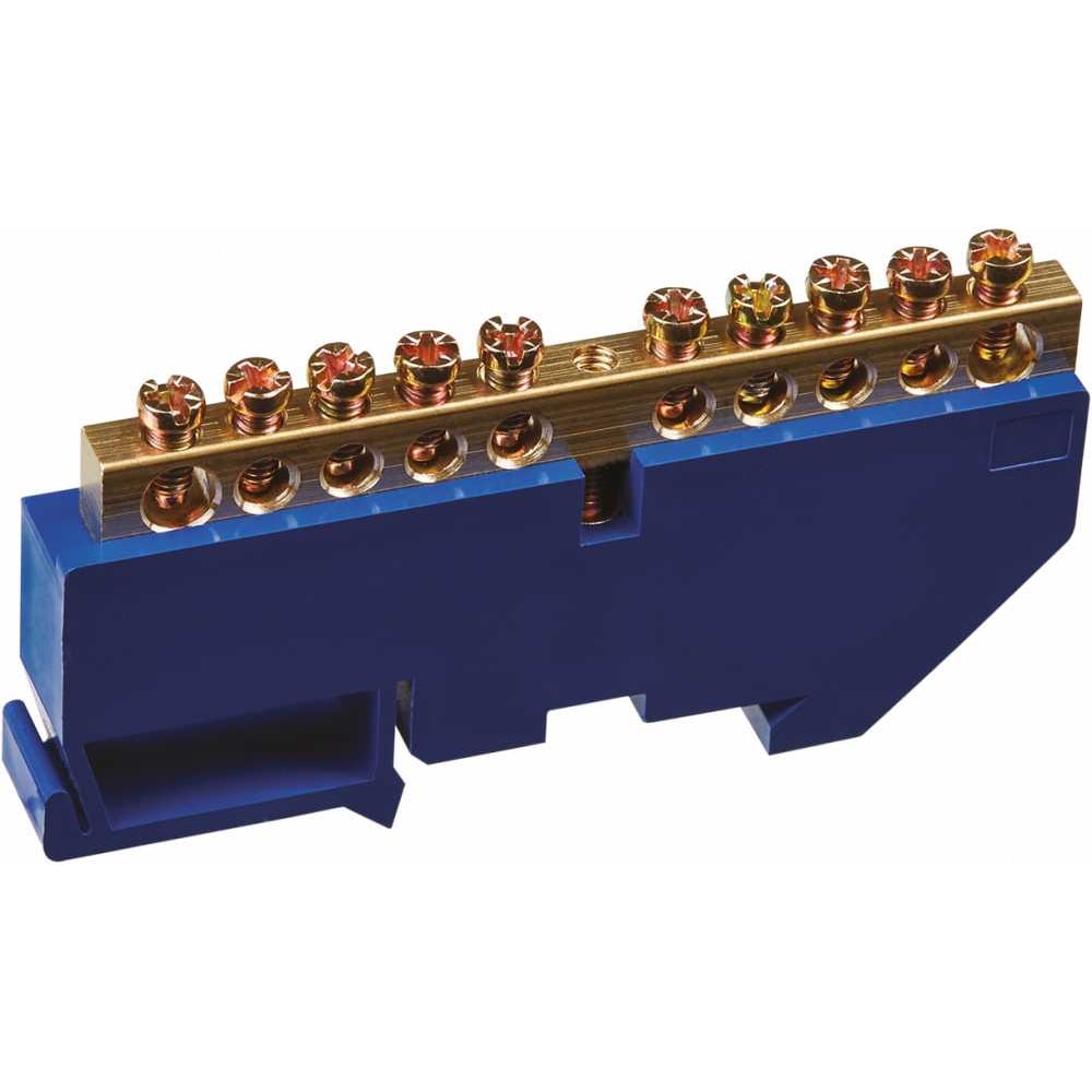 Изображение товара Шина нулевая ОНЛАЙТ 90 719 OBB-M69-10D-B для DIN-рейки, латунь, 10 проводников