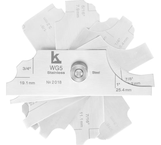 Изображение товара Шаблон сварщика КАЛИБРОН WG 5 (УШС МГ-11) (ГРСИ №96115-25) 1160765