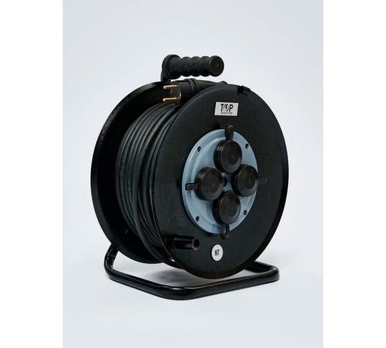 Изображение товара Удлинитель силовой ТОРЭЛЕКТРО ГОСТ КГ 4200 Вт, 30м, на металлической катушке, IP 44, с заземлением 644