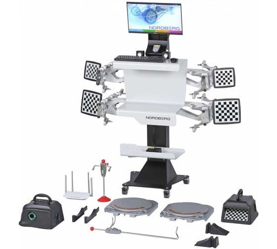Изображение товара Стенд сход-развал NORDBERG 3D модель для ям и подъемников, серый C803 (7015)