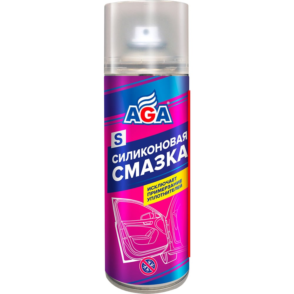 Изображение товара Силиконовая смазка AGA AGA851S для резины, пластика и металла, аэрозоль