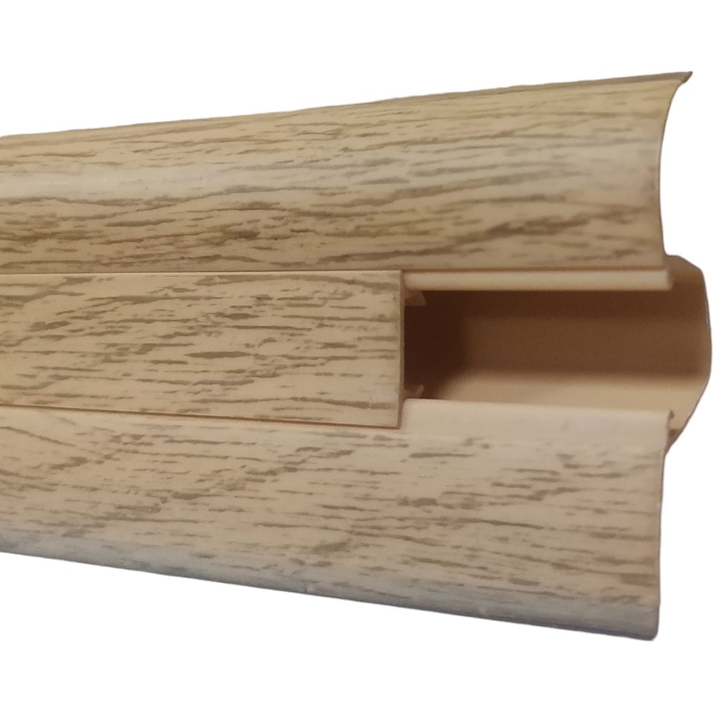 Изображение товара Пластиковый плинтус Гранд Пак 52 мм бук 2.2 м влагостойкий для влажных помещений