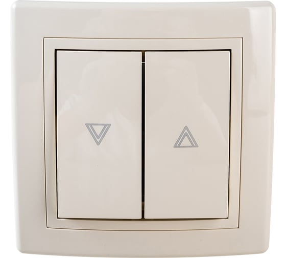 Изображение товара Кнопка выключателя управления жалюзи Aling-conel PRESTIGE 10AX 250В, бежевая 6075.99 113218