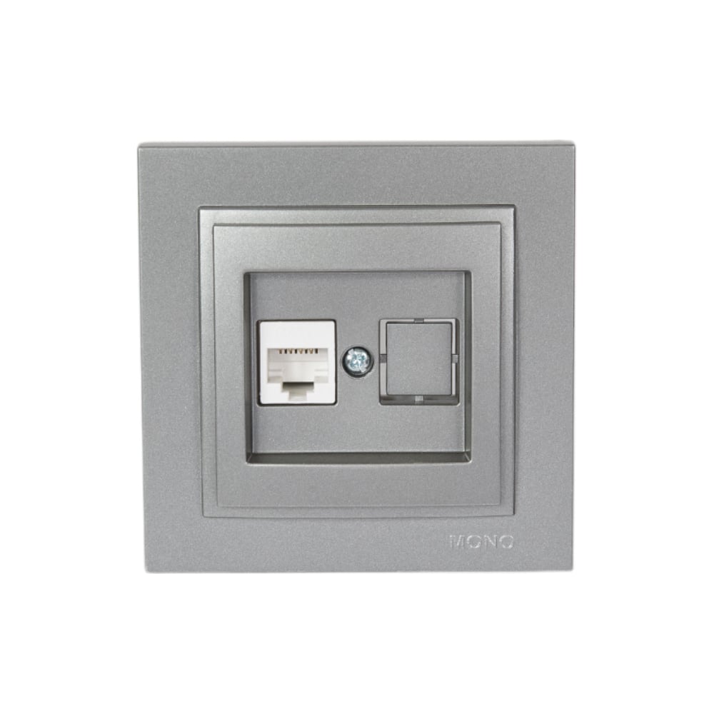Изображение товара Компьютерная розетка Mono Electric DESPINA Rj45 Cat6 антрацит 102-242405-125