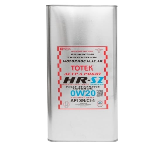 Изображение товара Синтетическое моторное масло ТОТЕК Астра Робот HR-Sub Zero 0W20, 4 л HRSZ02004