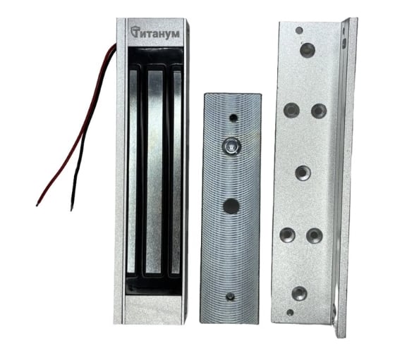 Изображение товара Замок электромагнитный Титанум ТМ-EML(F)-180 в комплекте прямая планка и L-образное крепление ЭТ000001889