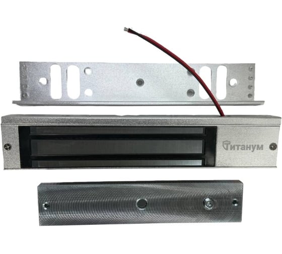 Изображение товара Замок электромагнитный Титанум ТМ-EML(F)-350L в комплекте прямая планка и L-образное крепление ЭТ000001891