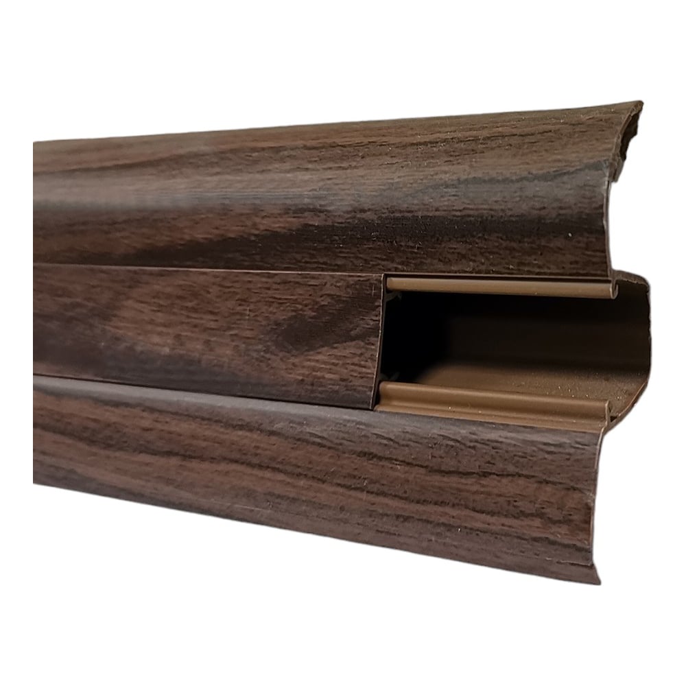 Изображение товара Плинтус пластиковый 52мм Дуб Мореный влагостойкий для скрытого монтажа