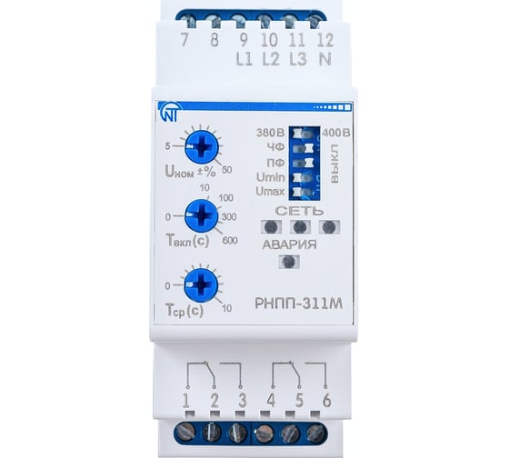 Изображение товара Реле напряжения НовАтек-Электро перекоса и последовательности фаз РНПП-311М 3425601311