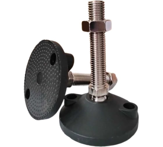 Изображение товара Шарнирная регулируемая опора UnitMC 100хМ20х100 (основание PA66, винт сталь) 400201 100xM20x100