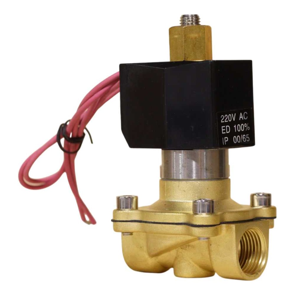 Изображение товара Клапан электромагнитный NEWKEY DN15-NO-220V 10 бар латунный Viton Изображение товара Клапан электромагнитный NEWKEY DN15-NO-220V 10 бар латунный Viton