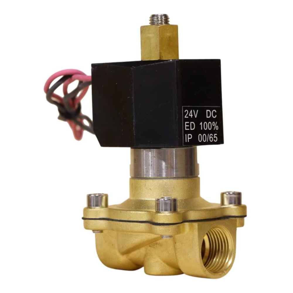 Изображение товара Электромагнитный латунный клапан NEWKEY DN15 24В NC для воды и газа