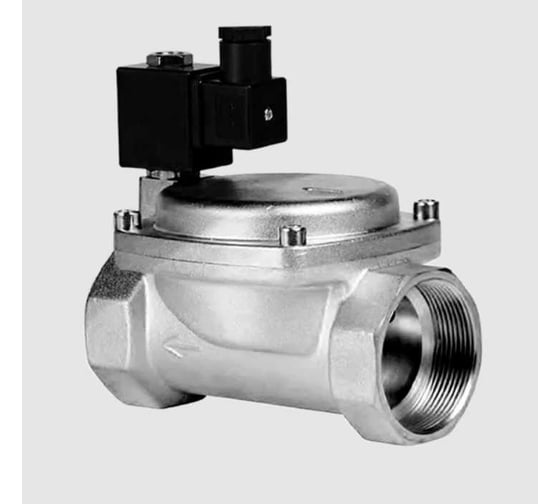 Изображение товара Клапан электромагнитный NEWKEY нержавеющий, обратного действия, нормально открытый, DN10 (3/8), PN16,220AC SLP-10BK-220VAC