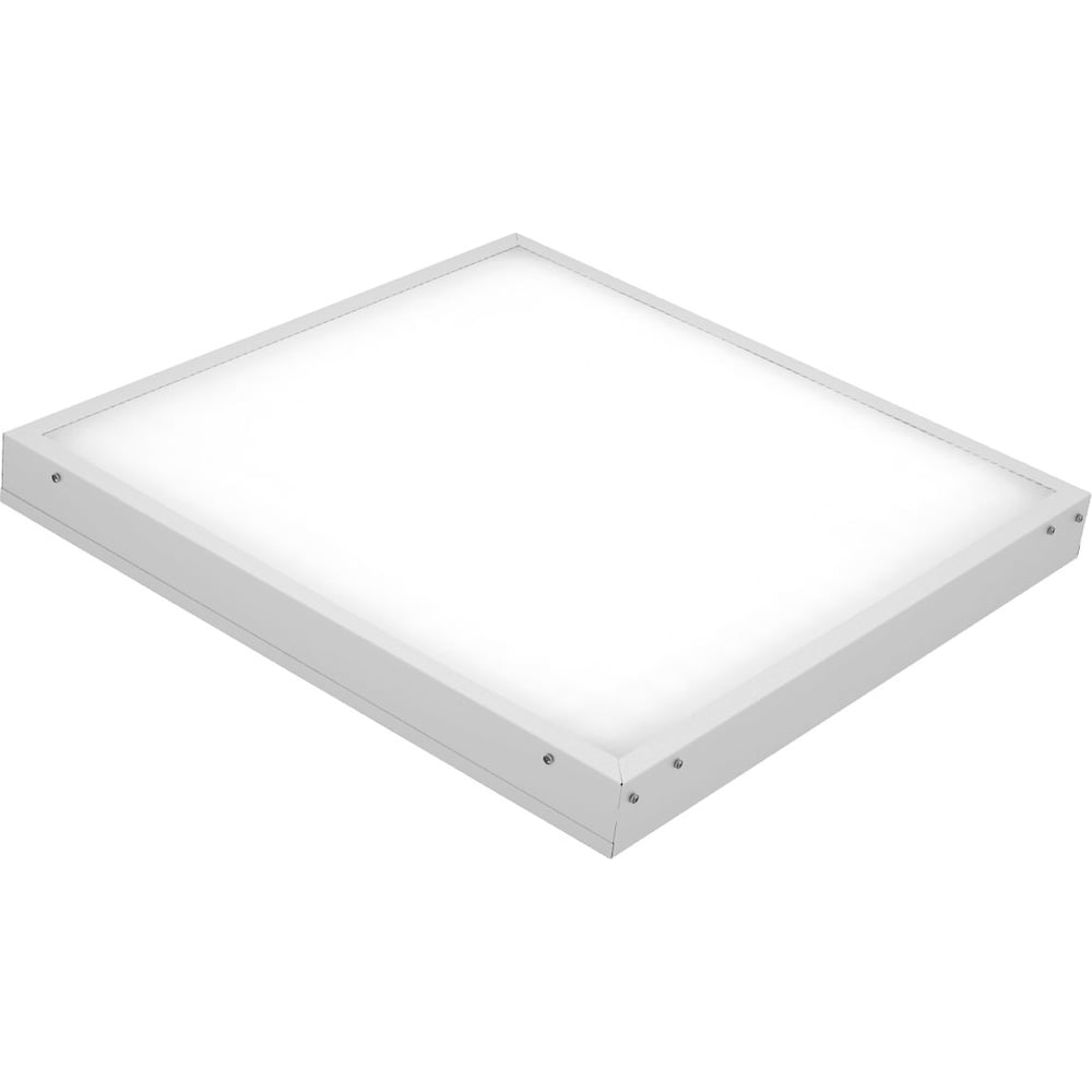 Изображение товара Светильник ОФИС КОМФОРТ СПО/ДПО LEDeffect (600x600 накладной) 40Вт 4300лм 4000К CRI80, рассеиватель опаловый, корпус металл, белый, административно-офисное освещение LE-СПО-03-040-0804-20Д