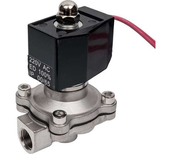 Изображение товара Клапан электромагнитный нержавеющий NEWKEY прямого действия, нормально закрытый, DN10 (3/8), PN10, 220AC 2W-040-10B-220VAC
