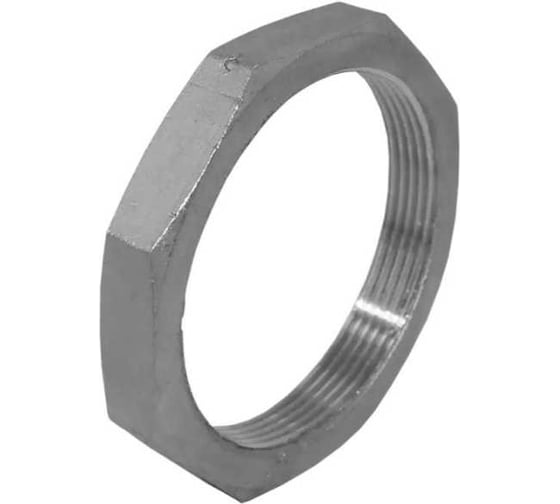 Изображение товара Контргайка NEWKEY 6-гранная нержавеющая, AISI304 DN32 (1_1/4), (CF8), PN16 набор 2 шт NAB2-NK-HNF32/4