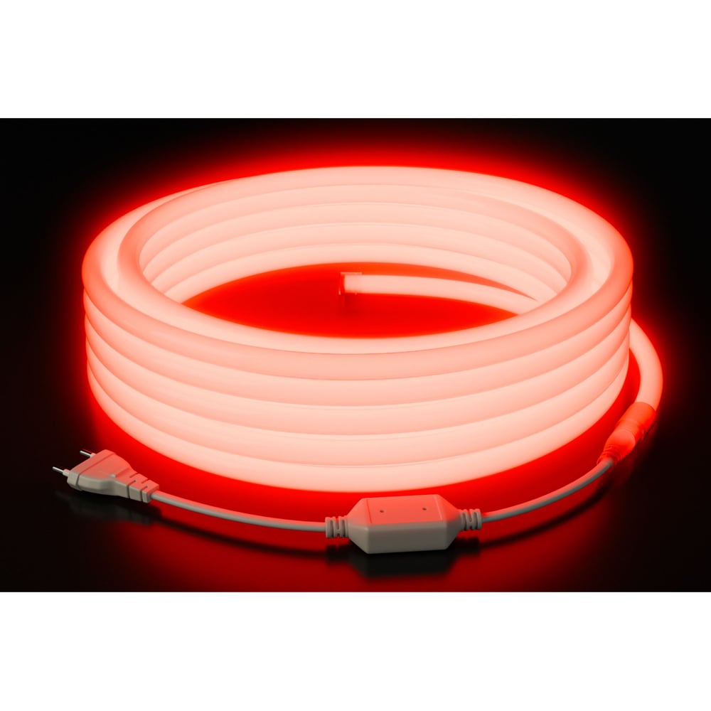 Изображение товара Комплект светодиодного неона Apeyron 220В 10м круглый IP65 красный с 144 диодами на метр