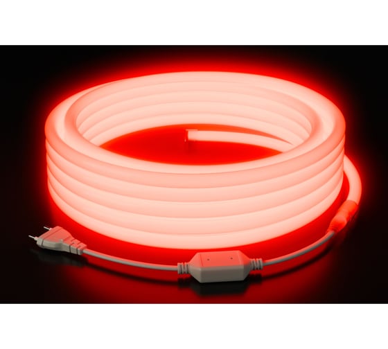 Изображение товара Комплект светодиодного неона Apeyron 220В, 6Вт/м, красный, 144д/м, круглый, d=14мм, 10м, IP65 10- 10-116