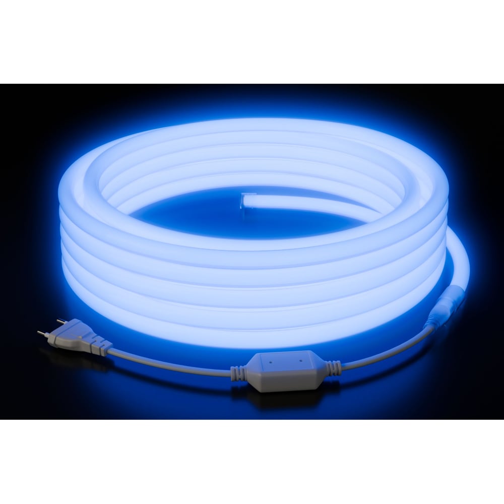 Изображение товара Комплект светодиодного неона Apeyron 220В 6Вт/м синий IP65 10м круглый