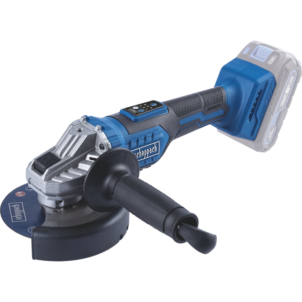 Изображение товара Аккумуляторная угловая шлифмашина Scheppach BC-AG125-X без АКБ и ЗУ