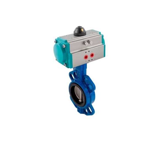 Изображение товара Затвор дисковый NEWKEY межфланцевый чугунный, DN80 (3), с односторонним пневмоприводом AT75S NK-DZi80*AT75S